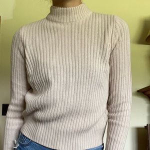Pale pink mock neck sweater